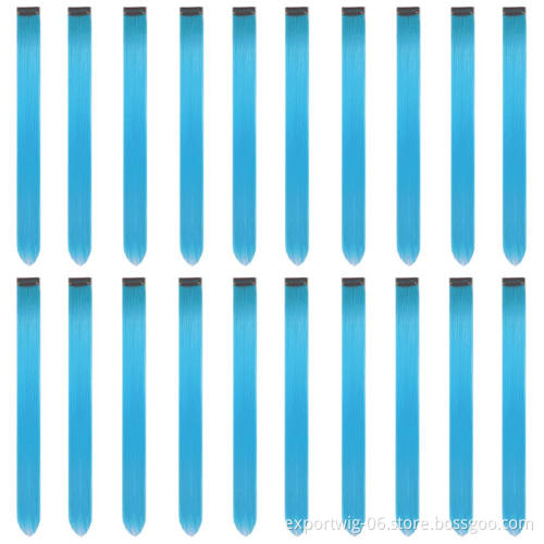 Clip Hair Extensions Clip-on Hairpieces Synthetic Clip-on Hair Attachment Seamless For Party Holiday Festivals Bright Color